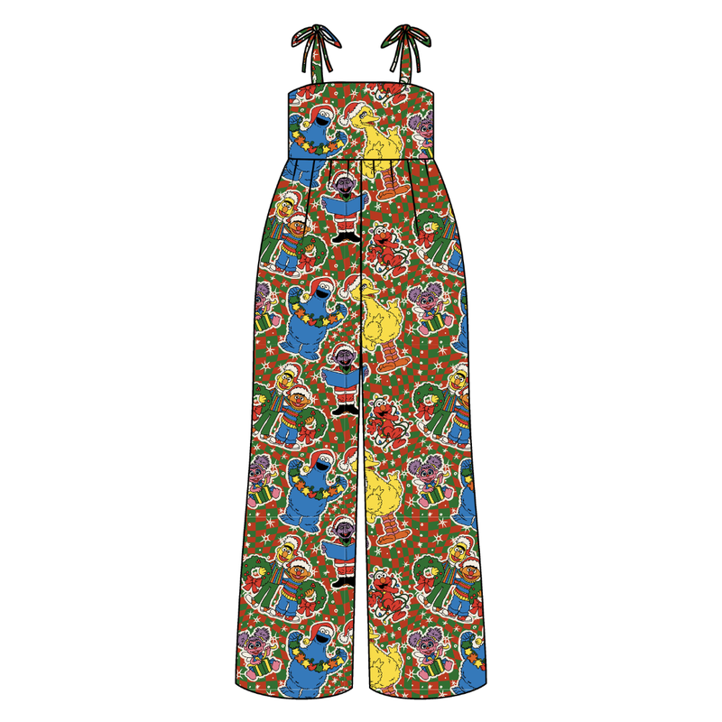 Merry Street Friends Rene Shoulder Tie Adult Jumpsuit - Bamboo - Pre Order - Christmas Special