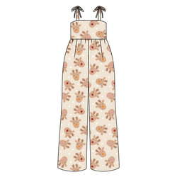 Reindeer Games Rene Shoulder Tie Adult Jumpsuit - Bamboo - Pre Order - Christmas Special