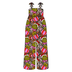 Pretty Mean Christmas Rene Shoulder Tie Adult Jumpsuit - Bamboo - Pre Order - Christmas Special