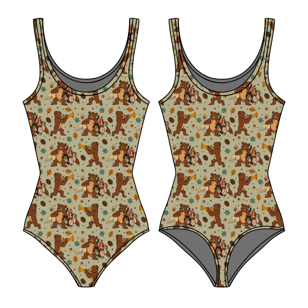 Woodland Melody Sapphire Women's Bamboo Leotard - Pre Order