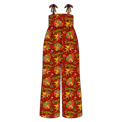 Turbo Rene Shoulder Tie Adult Jumpsuit - Bamboo - Pre Order - Christmas Special
