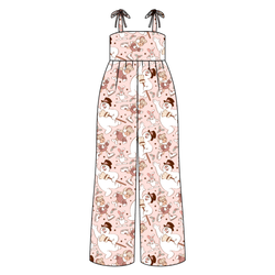 Jolly Snowman - Pink Rene Shoulder Tie Adult Jumpsuit - Bamboo - Pre Order - Christmas Special
