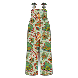 Christmas Mystery Rene Shoulder Tie Adult Jumpsuit - Bamboo - Pre Order - Christmas Special