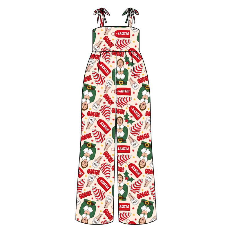 World's Best Elf Rene Shoulder Tie Adult Jumpsuit - Bamboo - Pre Order - Christmas Special