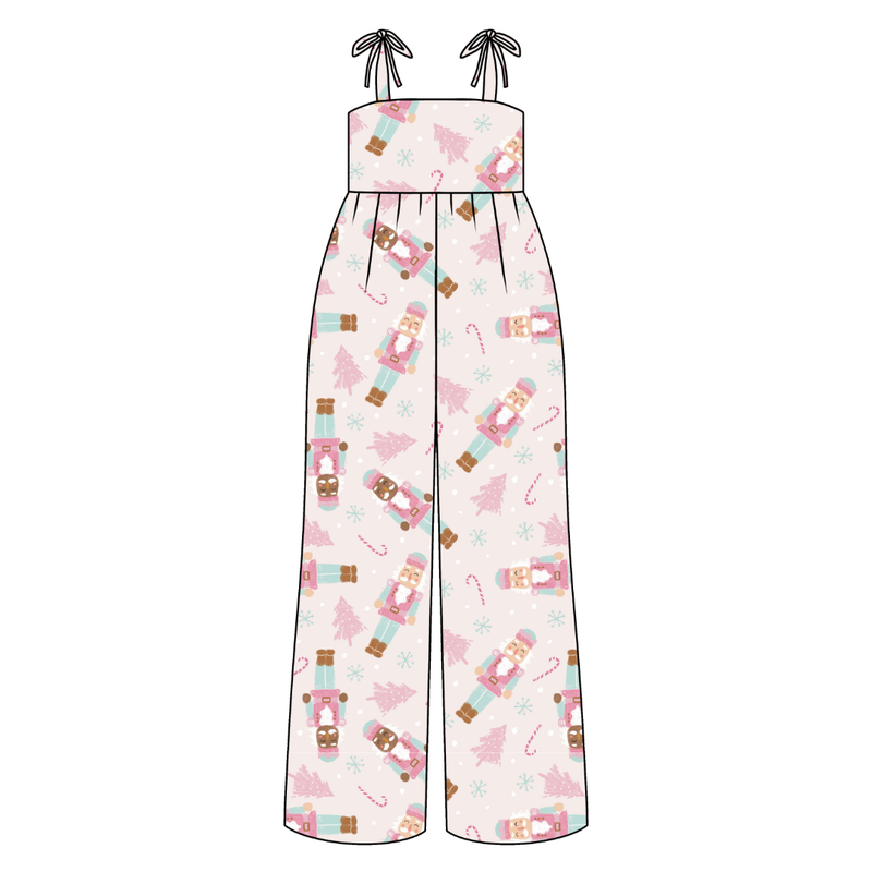 Sugarplum Rene Shoulder Tie Adult Jumpsuit - Bamboo - Pre Order - Christmas Special