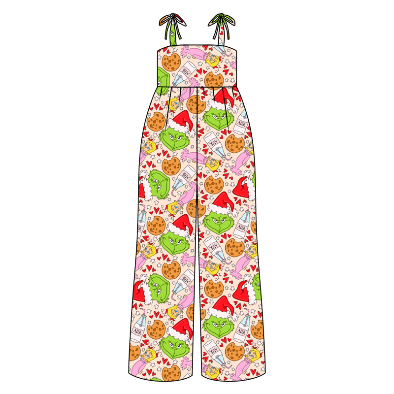 Heart of Whoo Ville Rene Shoulder Tie Adult Jumpsuit - Bamboo - Pre Order - Christmas Special