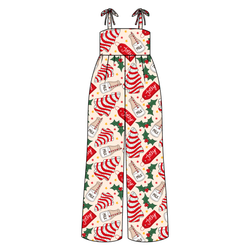 Tree Cakes Rene Shoulder Tie Adult Jumpsuit - Bamboo - Pre Order - Christmas Special