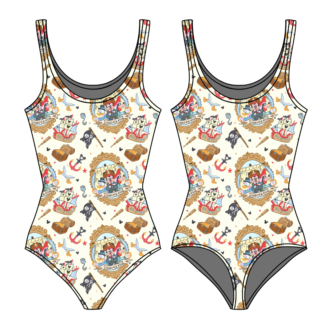 Ahoy, Matey! Sapphire Women's Bamboo Leotard - Pre Order