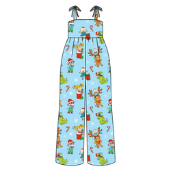 Holiday Parade Rene Shoulder Tie Adult Jumpsuit - Bamboo - Pre Order - Christmas Special