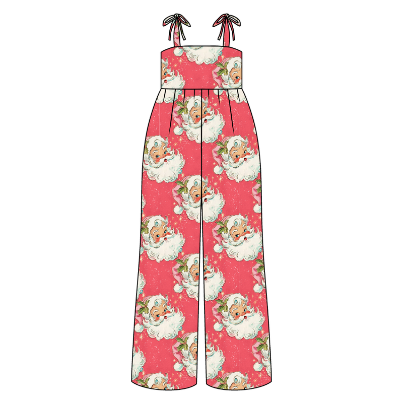 Jingle All the Way Rene Shoulder Tie Adult Jumpsuit - Bamboo - Pre Order - Christmas Special