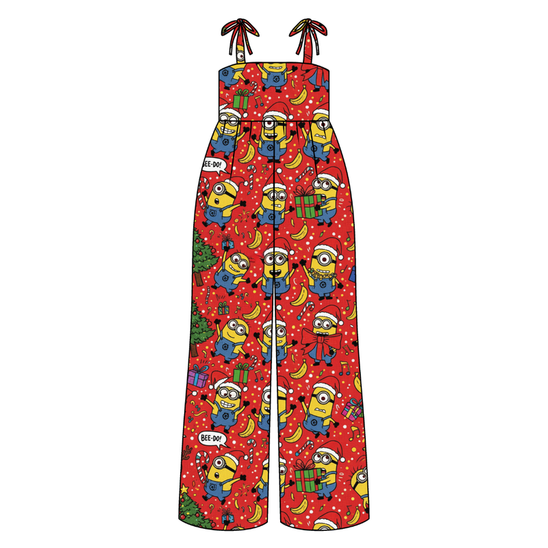 Holiday Shenanigans Rene Shoulder Tie Adult Jumpsuit - Bamboo - Pre Order - Christmas Special
