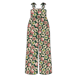 Christmas Cookies Rene Shoulder Tie Adult Jumpsuit - Bamboo - Pre Order - Christmas Special