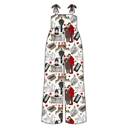Alone at Home Rene Shoulder Tie Adult Jumpsuit - Bamboo - Pre Order - Christmas Special