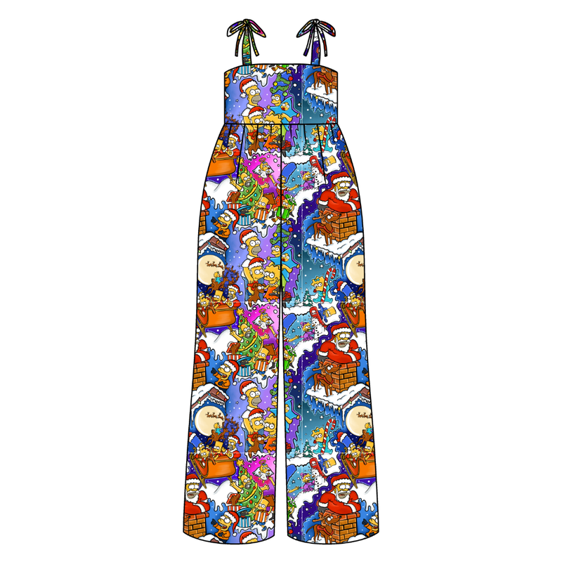 D oh Holy Night Rene Shoulder Tie Adult Jumpsuit - Bamboo - Pre Order - Christmas Special