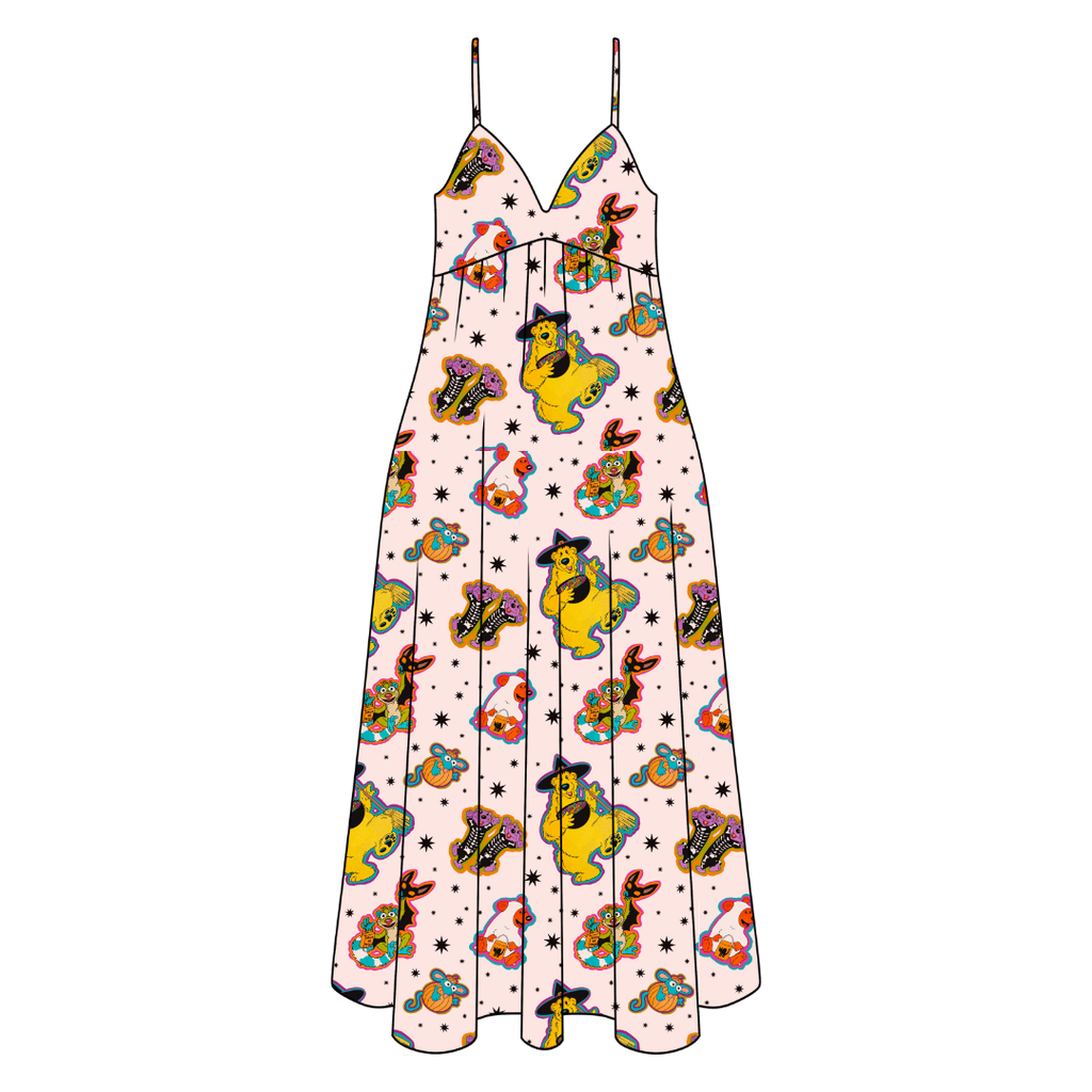 Halloween Bear Harper Women's Low Back Dress Bamboo - Pre Order