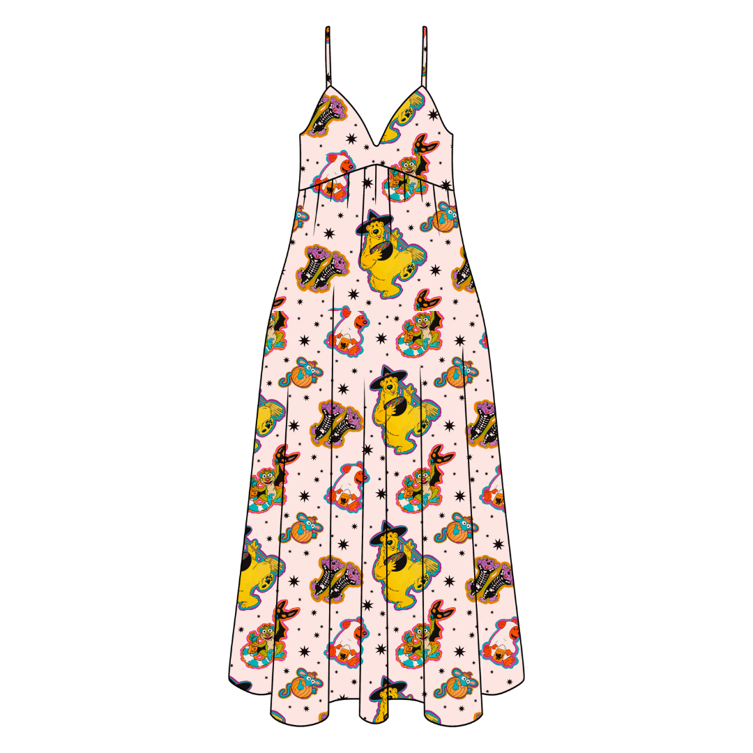 Halloween Bear Harper Women's Low Back Dress Bamboo - Pre Order