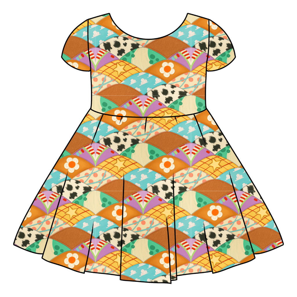 stitched in dreams Honey Girl's Twirl Dress Bamboo - PRE ORDER