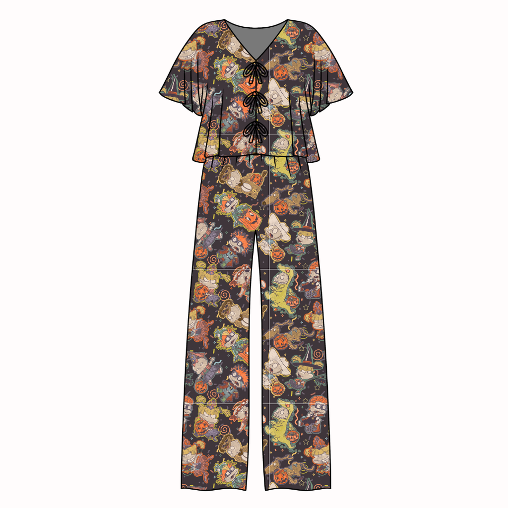 Midnight Mischeif - Lollipop Women's Front Tie Set Bamboo - Pre Order