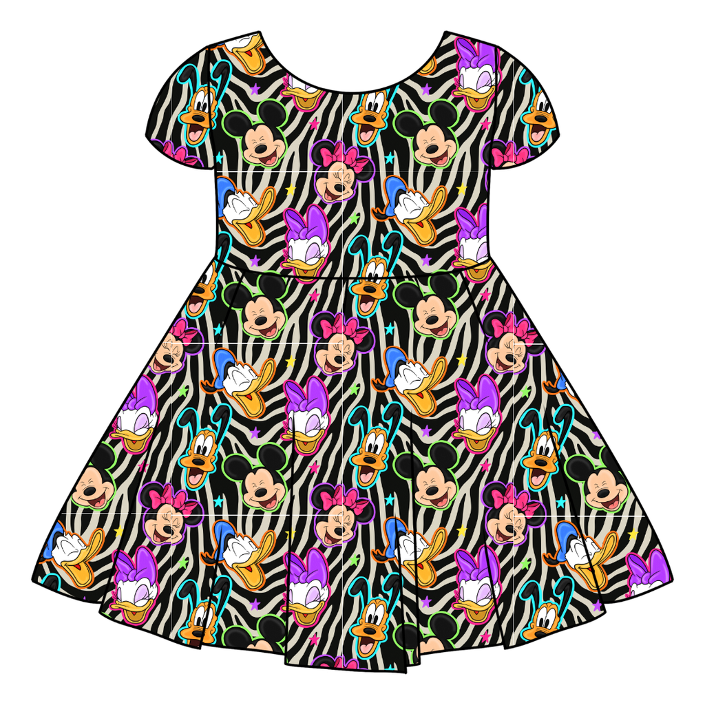 Throwback Crew Honey Girl's Twirl Dress Bamboo - PRE ORDER
