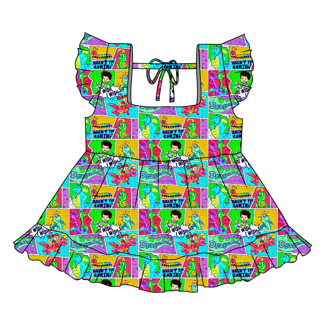 Dragon Dreams Sadie Tie Back Ruffle Top - PRE ORDER