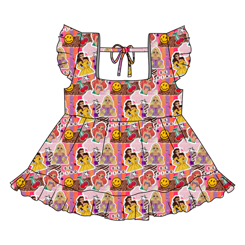 Royal Daydreams Sadie Tie Back Ruffle Top - PRE ORDER