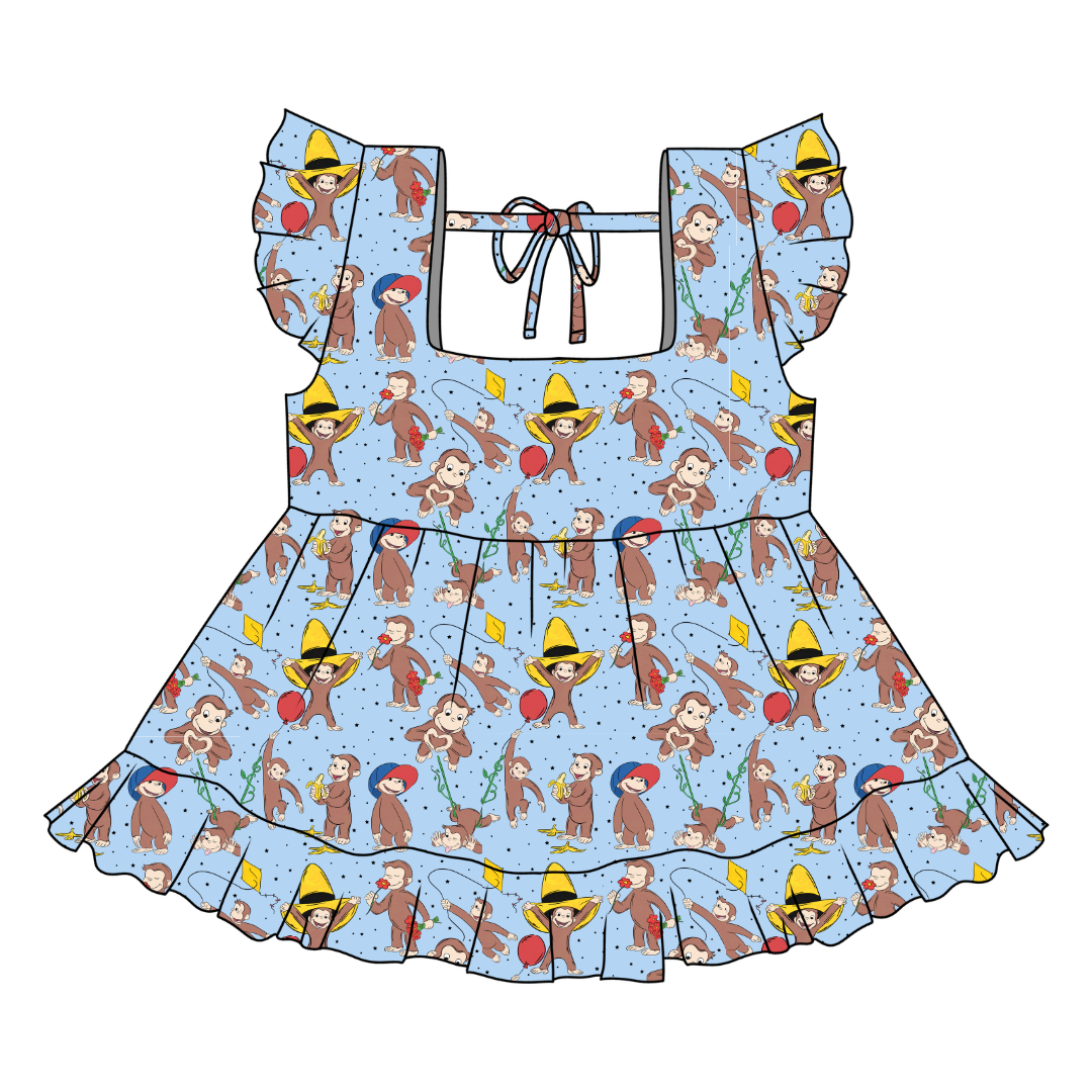 Curious Adventures Sadie Tie Back Ruffle Top - PRE ORDER