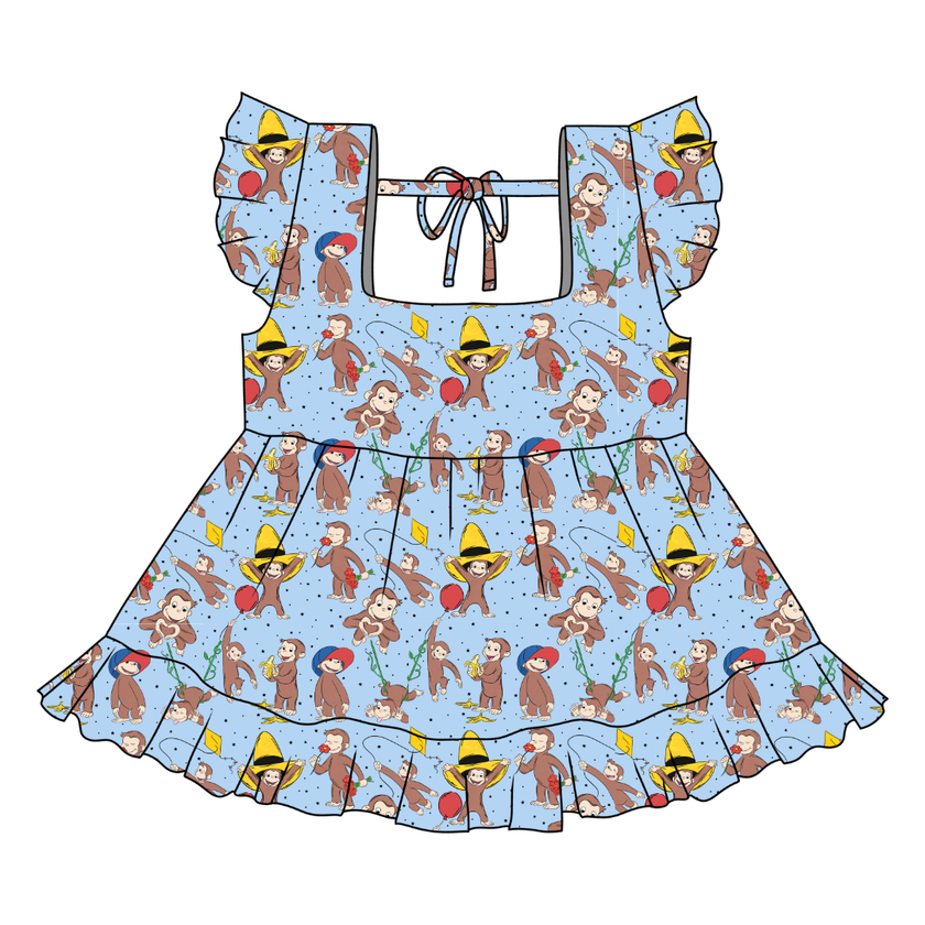 Curious Adventures Sadie Tie Back Ruffle Top - PRE ORDER