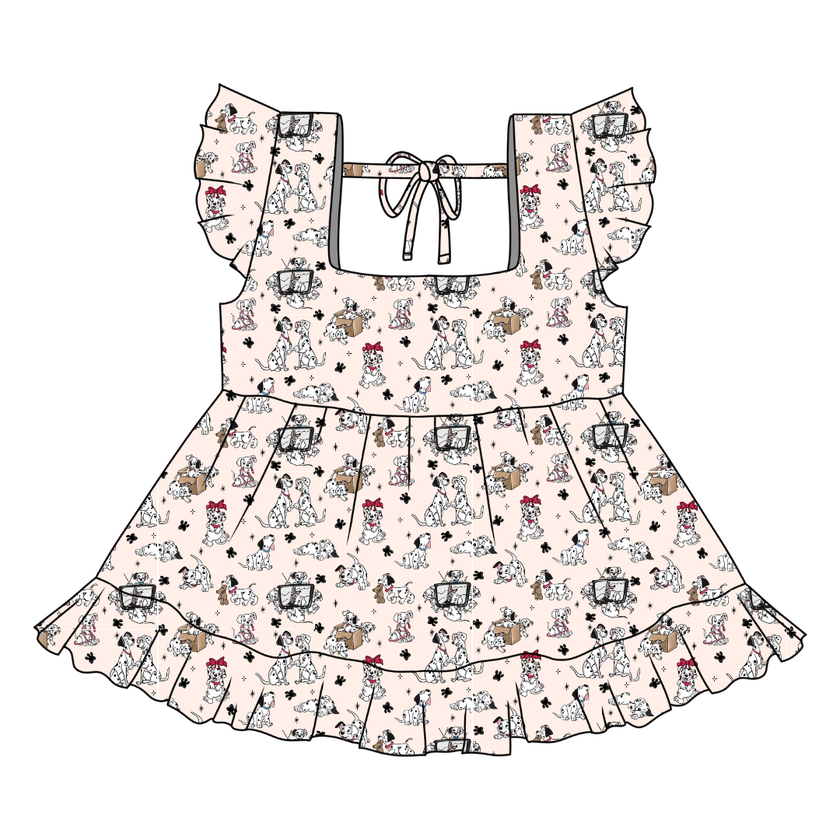 Spots & Daydreams Sadie Tie Back Ruffle Top - PRE ORDER