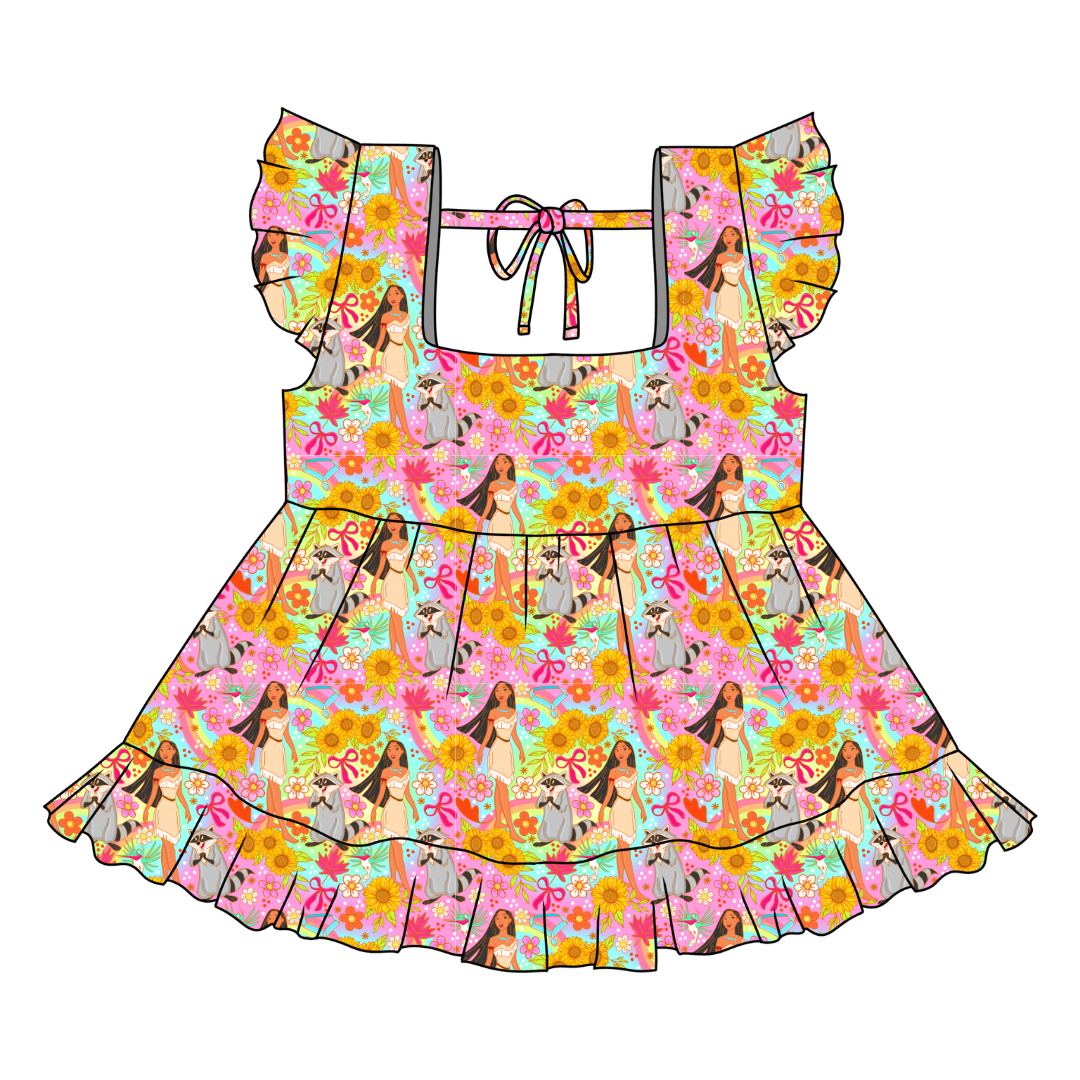 Wild & Free Sadie Tie Back Ruffle Top - PRE ORDER