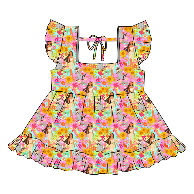 Wild & Free Sadie Tie Back Ruffle Top - PRE ORDER