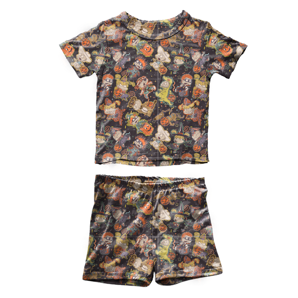 Midnight Mischief Fawn Short Sleeve Short Set Bamboo - PRE ORDER