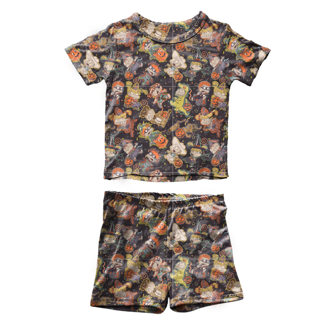 Midnight Mischief Fawn Short Sleeve Short Set Bamboo - PRE ORDER