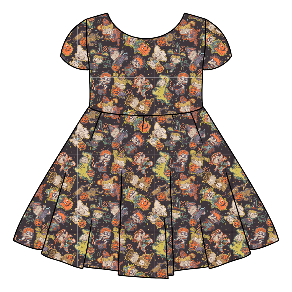 Midnight Mischief - Honey Girl's Twirl Dress Bamboo - PRE ORDER
