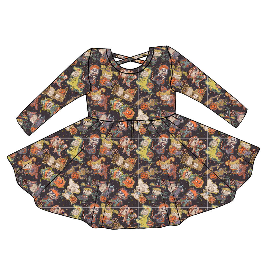 Midnight Mischief - Violet Cross Back Long Sleeve Knit - PRE ORDER