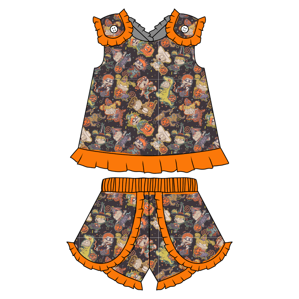 Midnight Mischief - Evie Tulip Short Set Knit - PRE ORDER