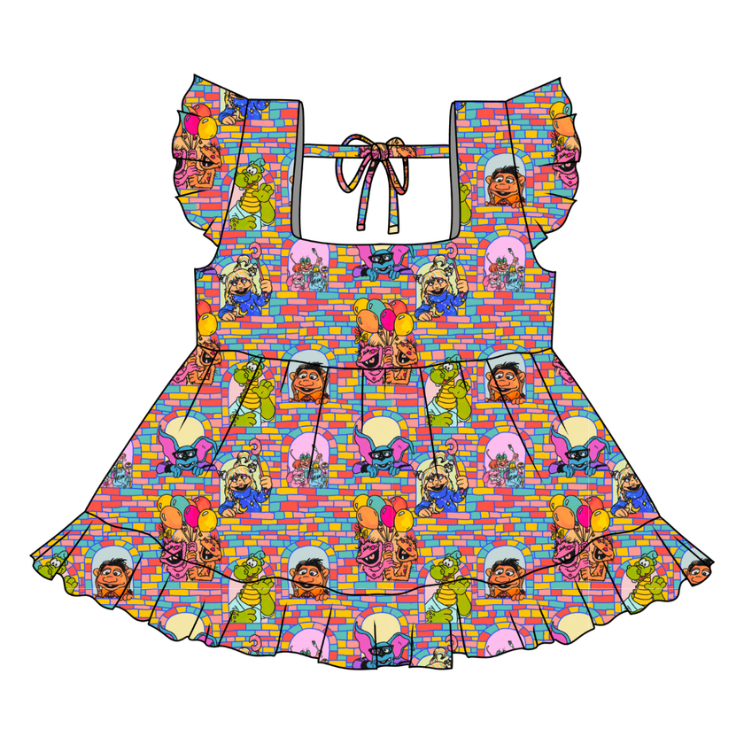 Sunny Side Friends Sadie Tie Back Ruffle Top - PRE ORDER