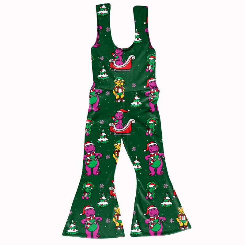 Dino Days of Christmas Daisy Jumpsuit - Knit - Pre Order - Christmas Special
