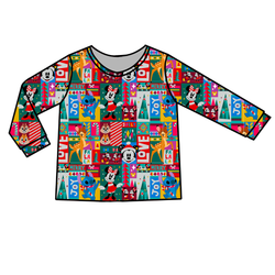 Jolly Patchwork Ruby Adult Long Sleeve Shirt - Bamboo - Pre Order - Christmas Special