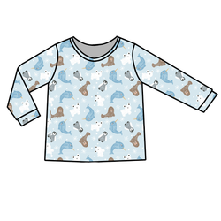 Snowy Sidekicks Ruby Adult Long Sleeve Shirt - Bamboo - Pre Order - Christmas Special