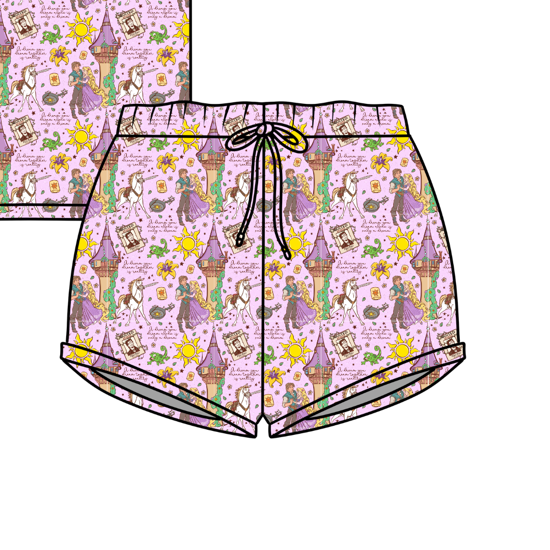 Floating Lights Jazzy Adult Pajama Bamboo Shorts - Pre Order