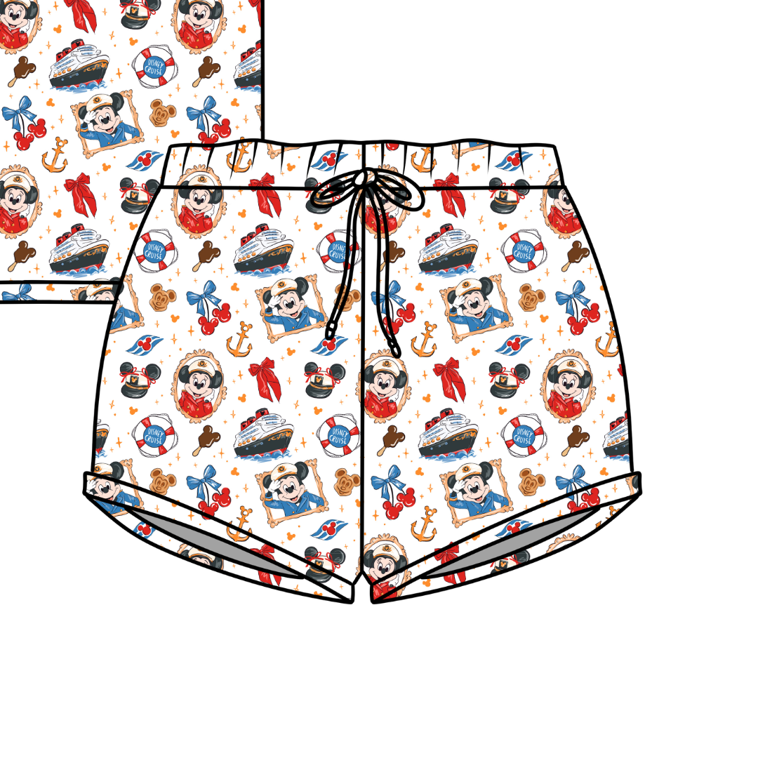 Crusin' Jazzy Adult Pajama Bamboo Shorts - Pre Order