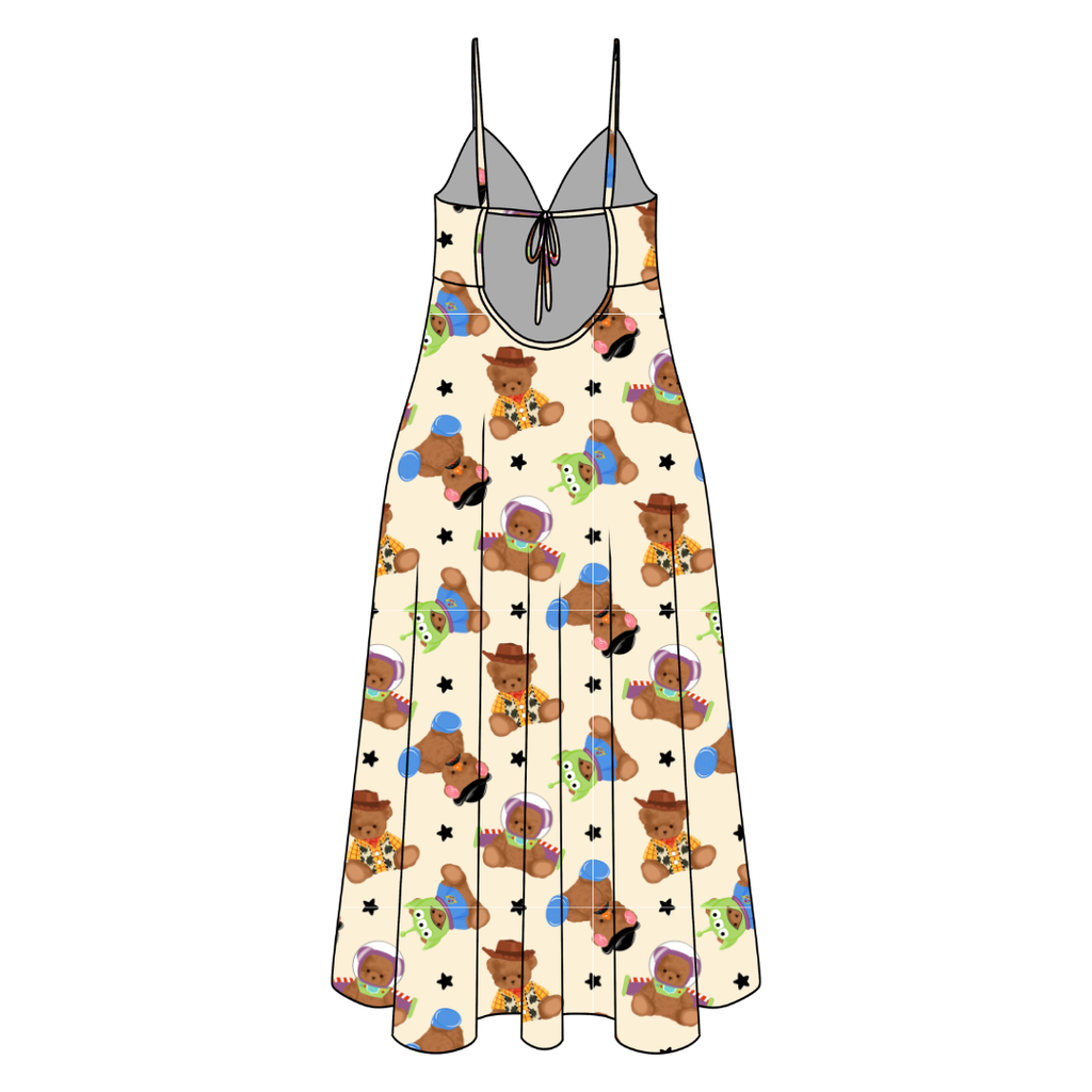 Toy Box Besties Harper Women's Low Back Dress Bamboo - Pre Order