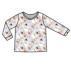 Jolly Snowman - Blue Ruby Adult Long Sleeve Shirt - Bamboo - Pre Order - Christmas Special