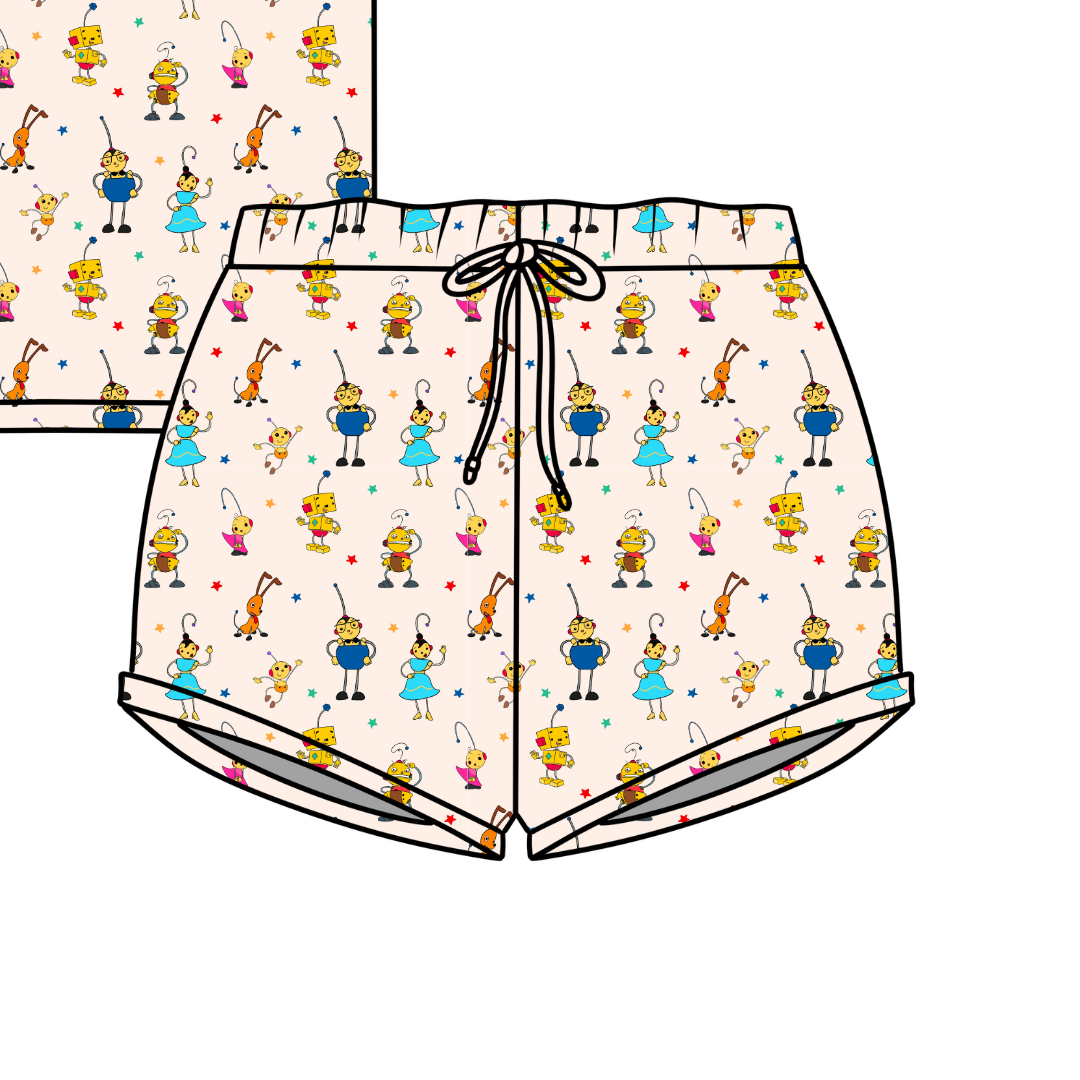 Playtime Pals Jazzy Adult Pajama Bamboo Shorts - Pre Order