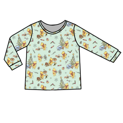 Woodland Christmas Wishes Ruby Adult Long Sleeve Shirt - Bamboo - Pre Order - Christmas Special