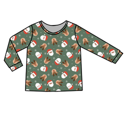 Sleigh Bell Dreams Ruby Adult Long Sleeve Shirt - Bamboo - Pre Order - Christmas Special