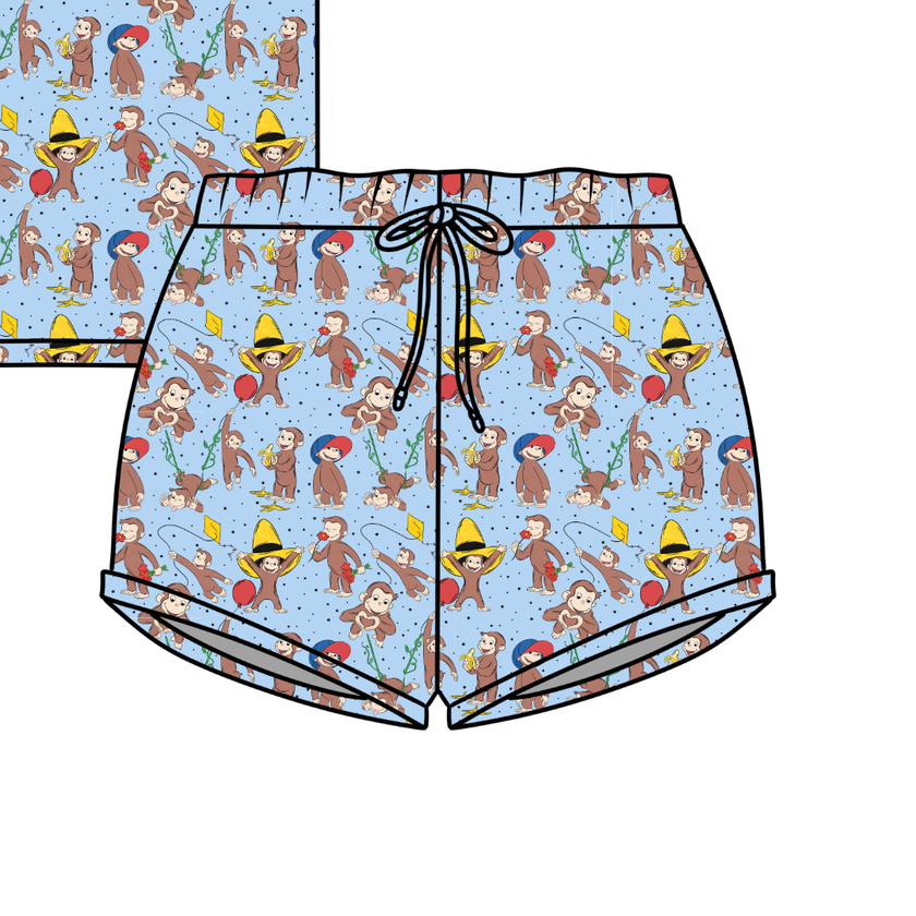 Curious Adventures Jazzy Adult Pajama Bamboo Shorts - Pre Order