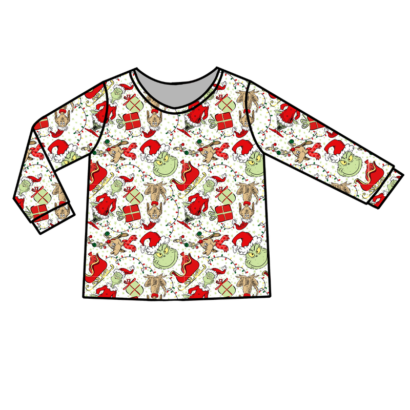Mistle Toe & Mischief Ruby Adult Long Sleeve Shirt - Bamboo - Pre Order - Christmas Special
