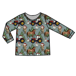 Farmhouse Christmas Ruby Adult Long Sleeve Shirt - Bamboo - Pre Order - Christmas Special