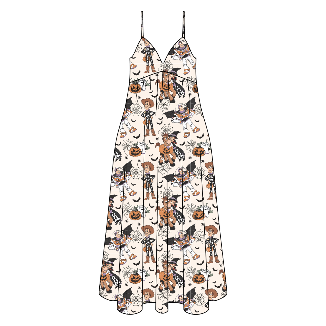 Terror Toys Harper Women's Low Back Dress Bamboo - Pre Order